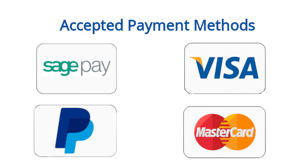 Lower-centre box Accepted Payment Methods